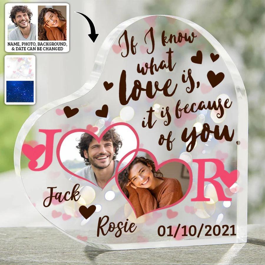 Heart Shaped Acrylic Plaque For Couple - I Choose You And I'll Choose You Over And Over Personalized Shaped Acrylic Plaque - Perfect Gift For Couple, Valentine - Image 2