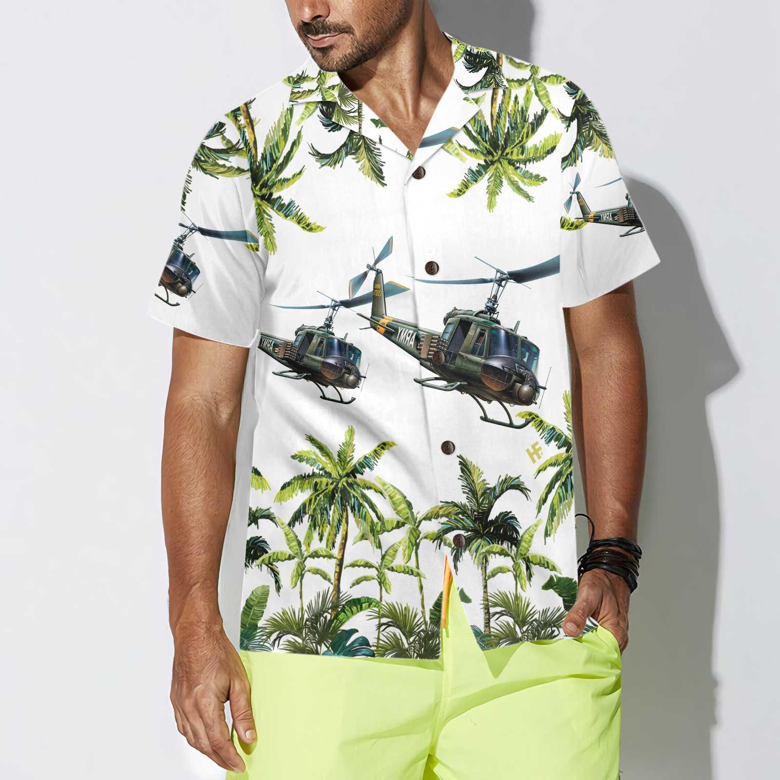 Helicopter Aloha Hawaiian Shirt For Summer, United States Army Helicopter Hawaiian Shirt For Men Women Adults, Cool Helicopter Gift For Friend, Family - Image 4