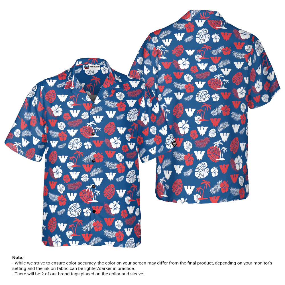 Hibiscus Palm Tree Pattern Aloha Hawaiian Shirt For Summer, Cool Hawaiian Shirt For Men Women, Gift For Friend, Family, Team