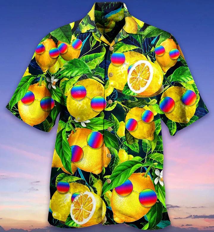 Hippie Aloha Hawaiian Shirt - Hippie Funny Lemon Peace Hawaiian Shirt For Summer - Perfect Gift For Friend, Family - Image 2