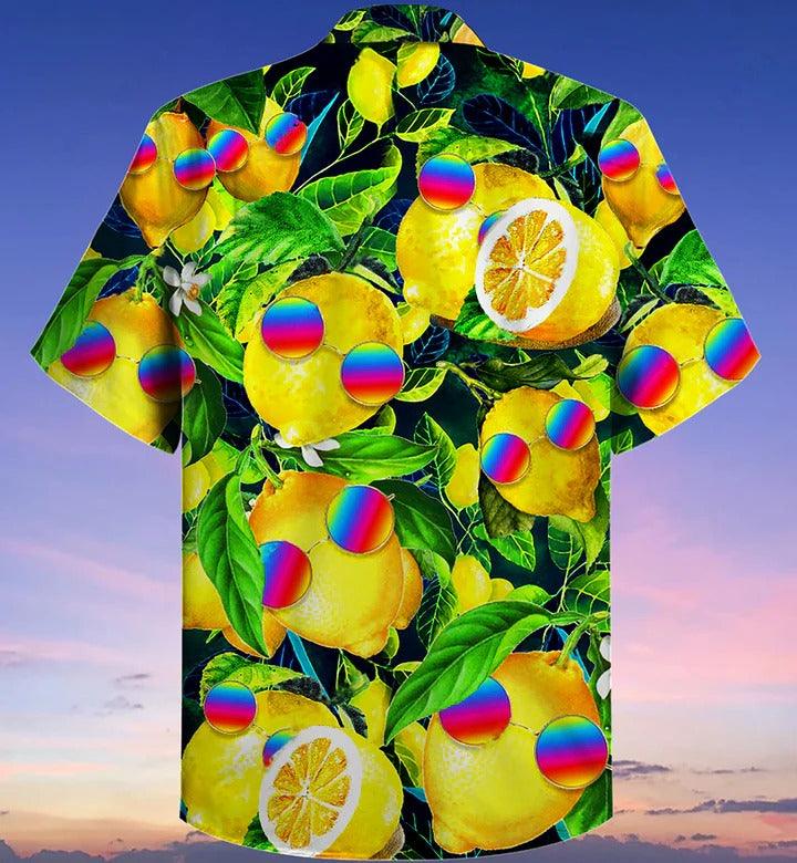 Hippie Aloha Hawaiian Shirt - Hippie Funny Lemon Peace Hawaiian Shirt For Summer - Perfect Gift For Friend, Family - Image 3