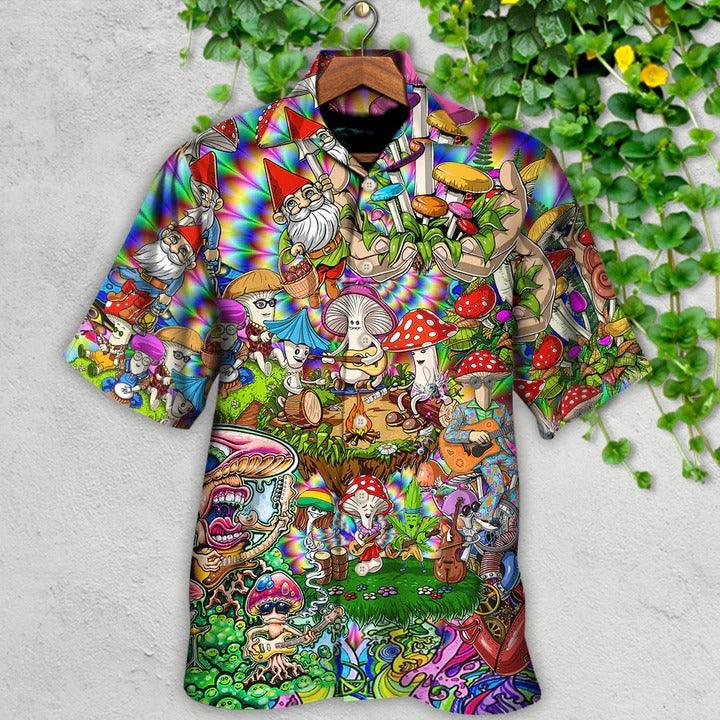 Hippie Aloha Hawaiian Shirt - Hippie Mushroom Music Band Of Life Hawaiian Shirt For Summer - Perfect Gift For Friend, Family