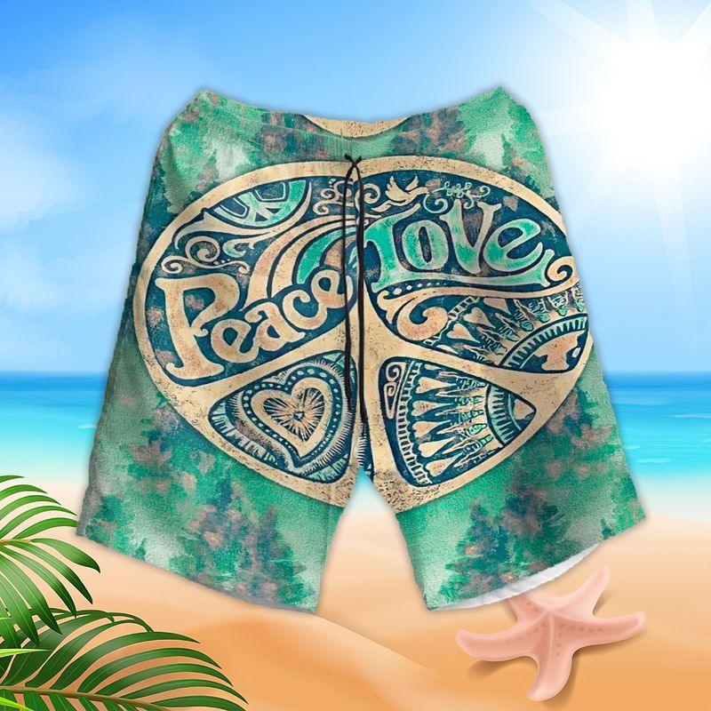 Hippie Aloha Hawaiian Shirts For Summer, Hippie Peace Love Hippie Style Hawaiian Set For Men Women, Best Gift For Friend, Hippie Lovers - Image 3
