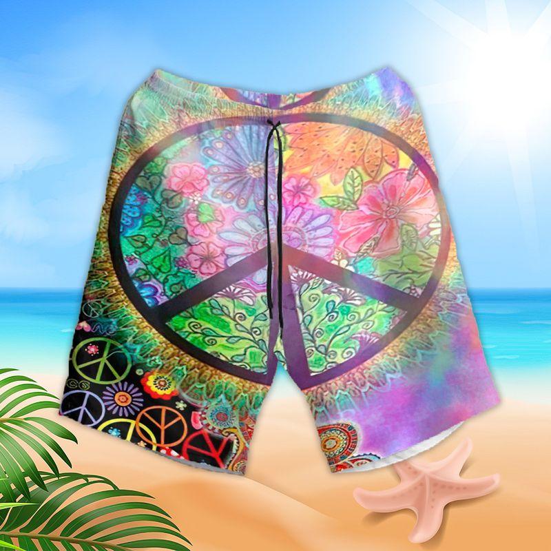 Hippie Aloha Hawaiian Shirts For Summer, Hippie Peace Love Life Hippie Holic Hawaiian Set For Men Women, Gift For Friend, Hippie Lovers - Image 3