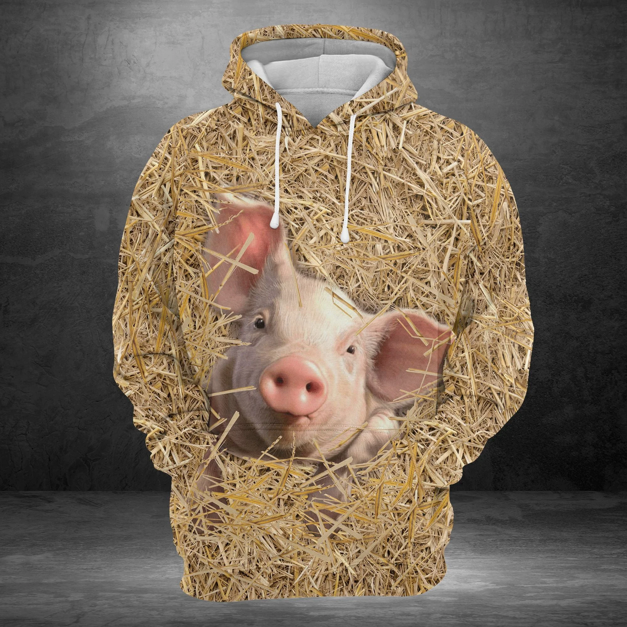 Hoodie Lovely Pig Pullover Premium Hoodie, Perfect Outfit For Men And Women On Christmas New Year Autumn Winter