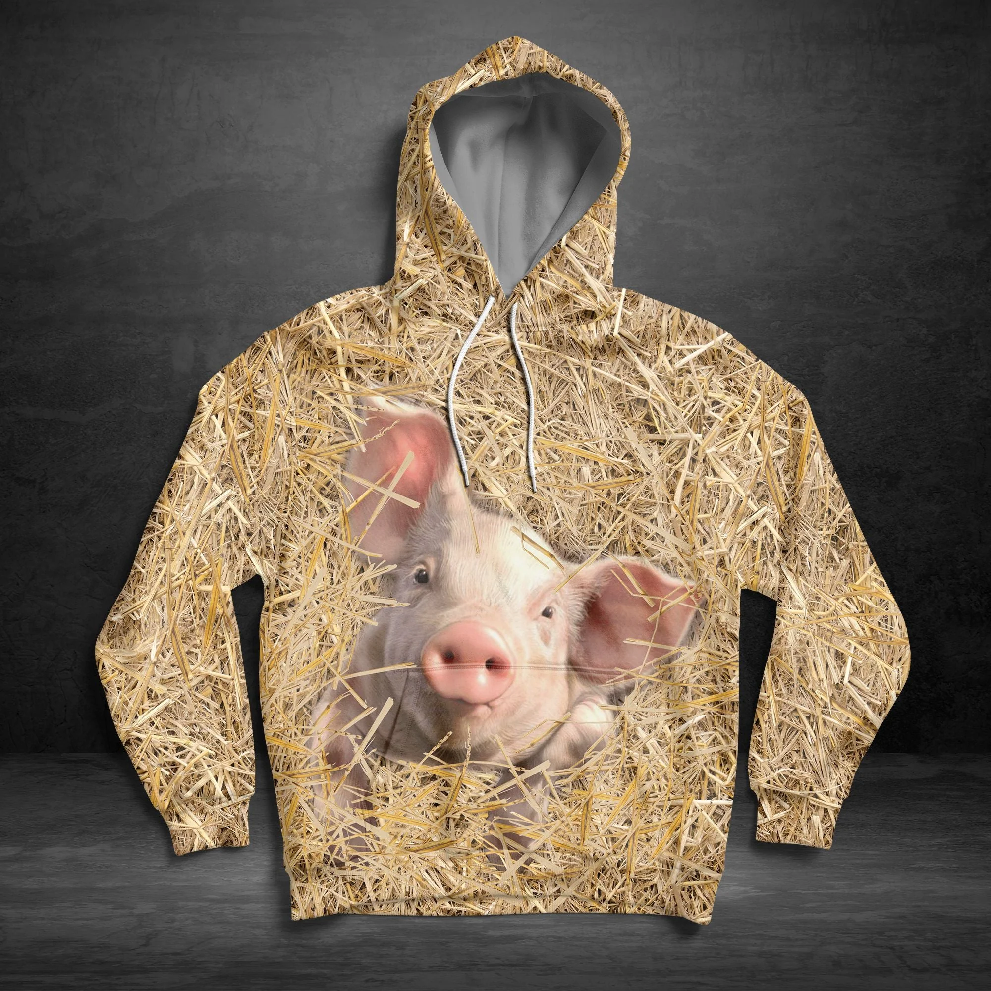 Hoodie Lovely Pig Pullover Premium Hoodie, Perfect Outfit For Men And Women On Christmas New Year Autumn Winter - Image 4