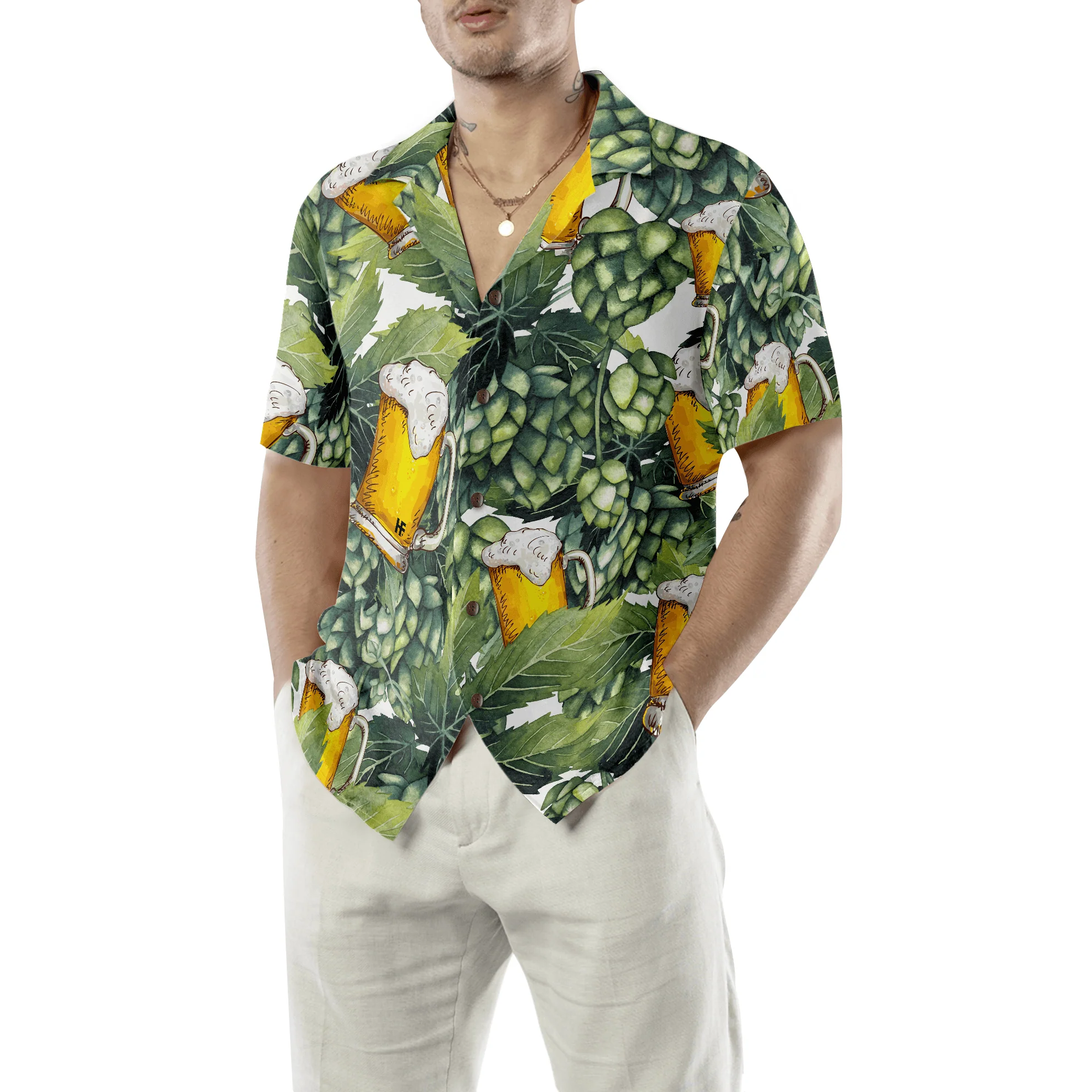 Hops And Craft Beer Hawaiian Shirt, Colorful Summer Aloha Shirt For Men Women, Perfect Gift For Friend, Family, Husband, Wife - Image 4