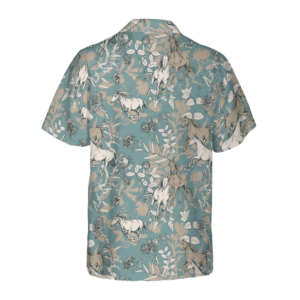Horse Hawaiian Shirt, Beautiful Horse Aloha Shirt For Men - Perfect Gift For Horse Lovers, Husband, Boyfriend, Friend, Family - Image 3
