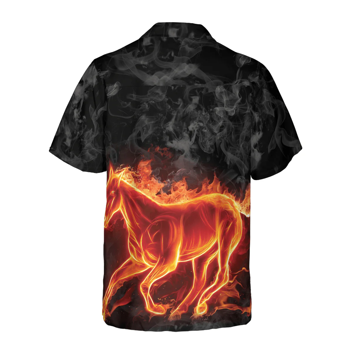 Horse Hawaiian Shirt, Fire Horse Aloha Shirt For Men - Perfect Gift For Horse Lovers, Husband, Boyfriend, Friend, Family - Image 3