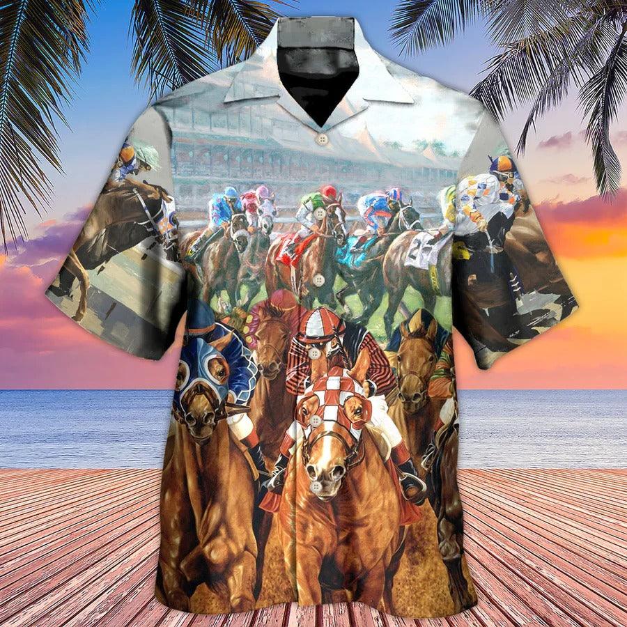 Horse Hawaiian Shirts For Summer - Horse Racing You Have The Best Seat Hawaiian Shirt - Perfect Gift For Men, Women, Horse Racing Lovers - Image 2