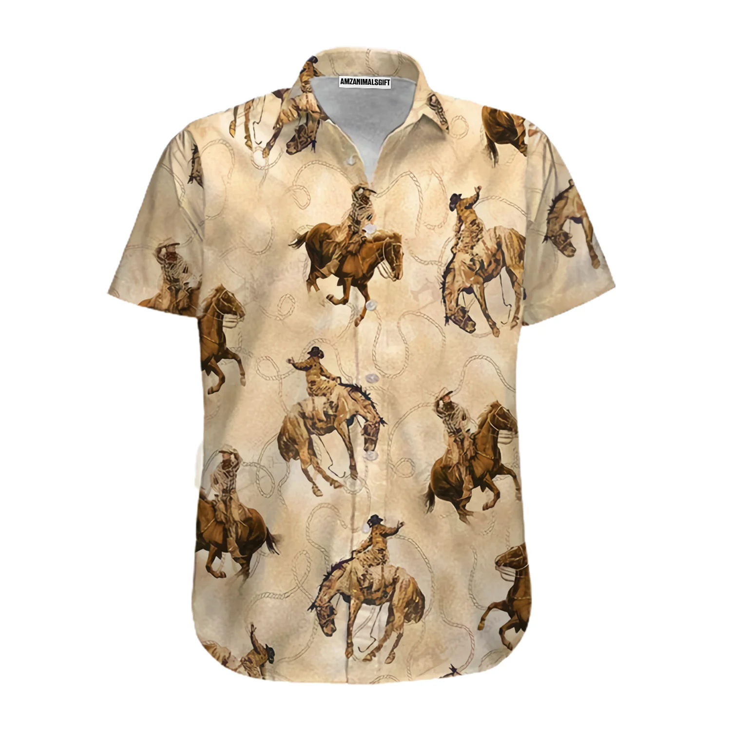 Horse Racing Hawaiian Shirt - Kentucky Derby Brown Horse Hawaiian Shirt Perfect Gift For Men, Horse Lovers, Horse Racing Lover - Image 2