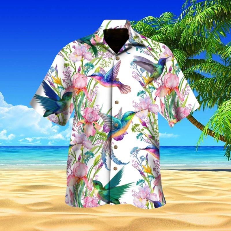 Hummingbird Aloha Hawaiian Shirt - Hummingbird Flower Hawaiian Shirt, Tropical Flower Hawaiian Shirt For Men & Women, Hummingbird Lover