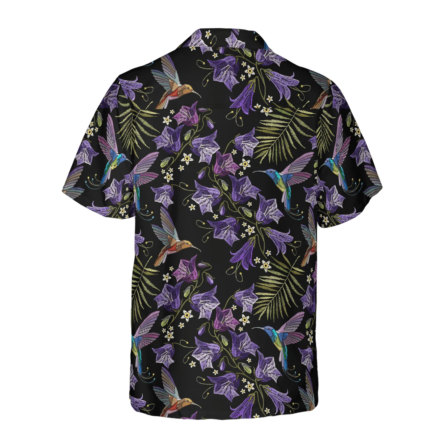 Hummingbird Hawaiian Shirt, Hummingbird Purple Tropical Hawaiian Shirt, Colorful Summer Aloha Shirt, Gift For Husband, Wife, Boyfriend, Friend - Image 2