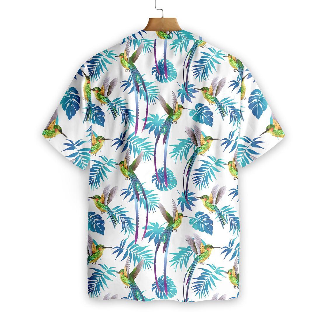 Hummingbird Tropical Hawaiian Shirt, Colorful Summer Aloha Shirts For Men Women, Perfect Gift For Husband, Wife, Boyfriend, Friend - Image 2