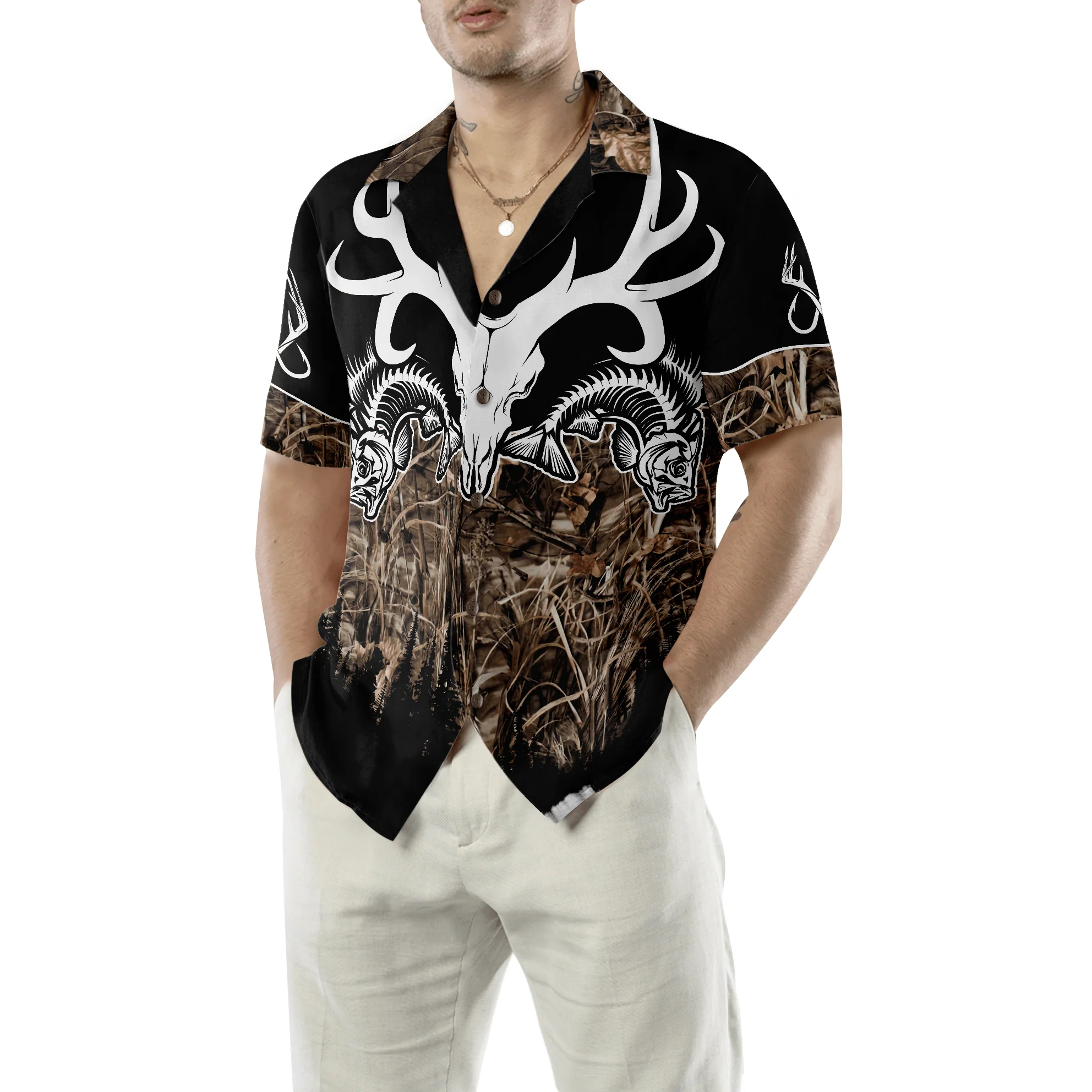 Hunting Fishing Hawaiian Shirt, Solve All My Problems, Colorful Summer Aloha Shirt For Men Women, Gift For Friend, Family, Husband, Wife - Image 5