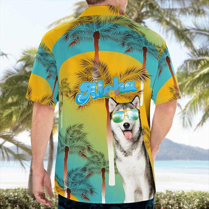 Husky Aloha Hawaiian Shirt - Dog Summer Beach Tropical Leaves Hawaiian Shirt For Summer - Perfect Gift For Dog Lovers Friend, Family - Image 4