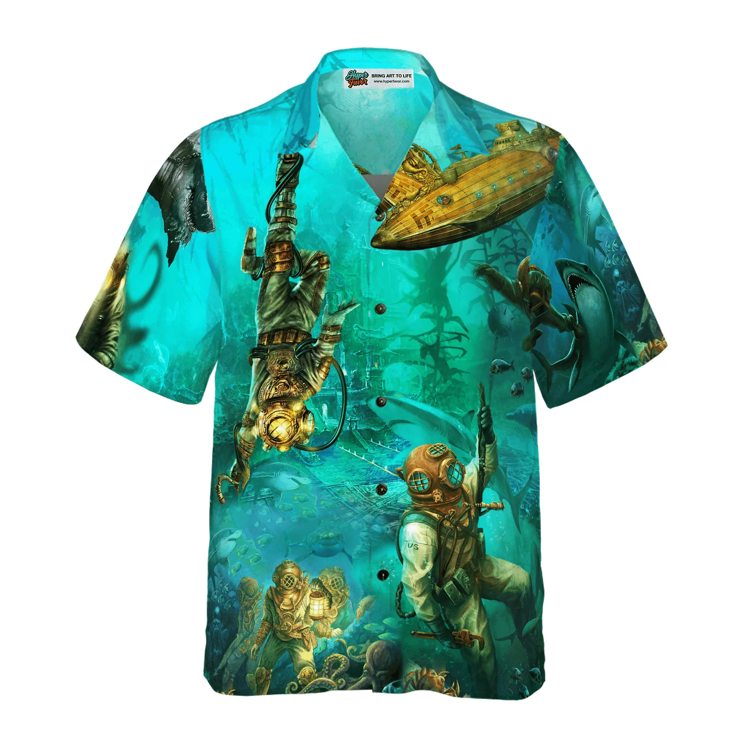 Into The Sea Scuba Diving Hawaiian Shirt, Colorful Summer Aloha Shirt For Men Women, Gift For Husband, Wife, Friend, Family, Diving Lovers - Image 2