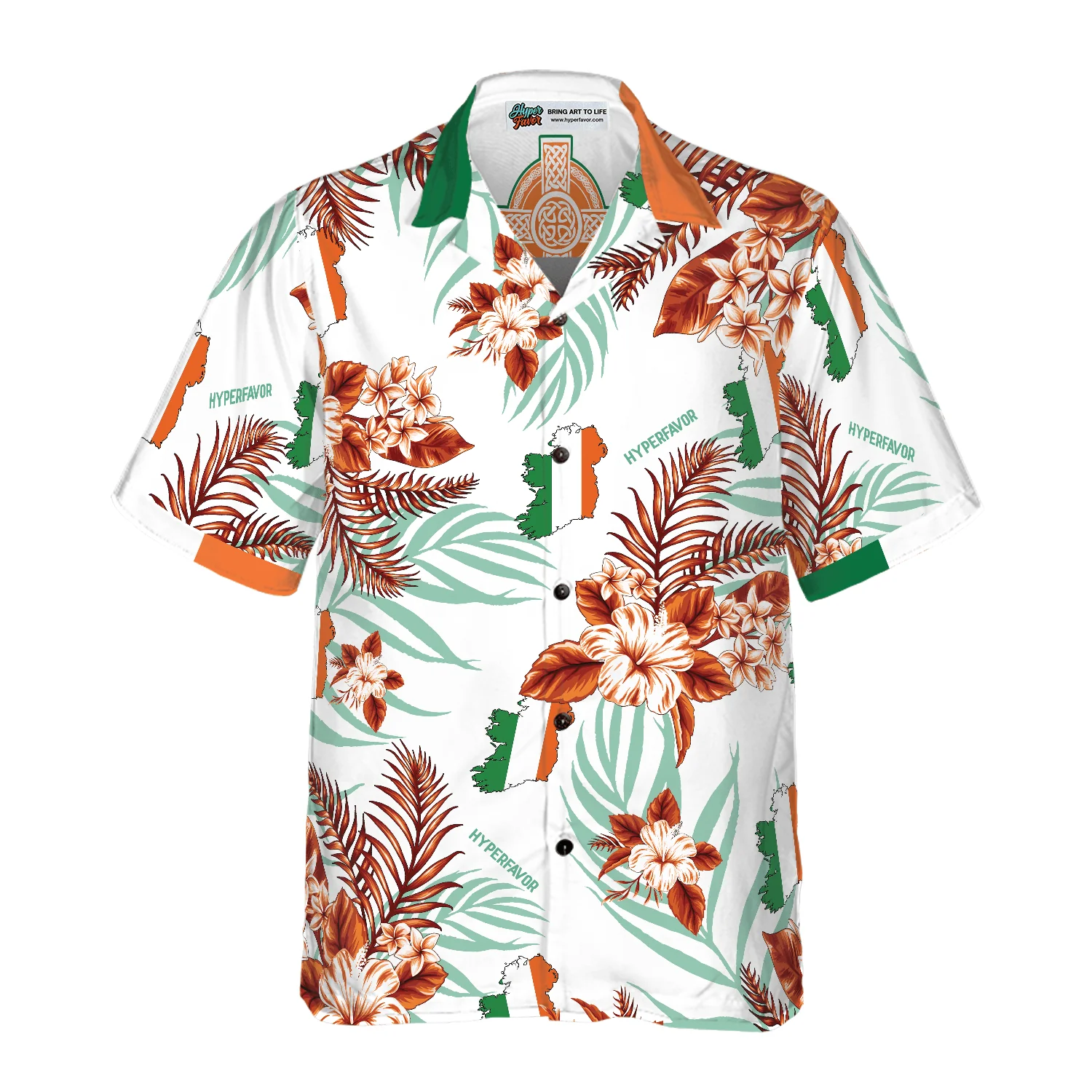 Irish Celtic Cross Ireland Proud Hawaiian Shirt, Colorful Summer Aloha Shirts For Men Women, Perfect Gift For Husband, Wife, Friend, Family - Image 3