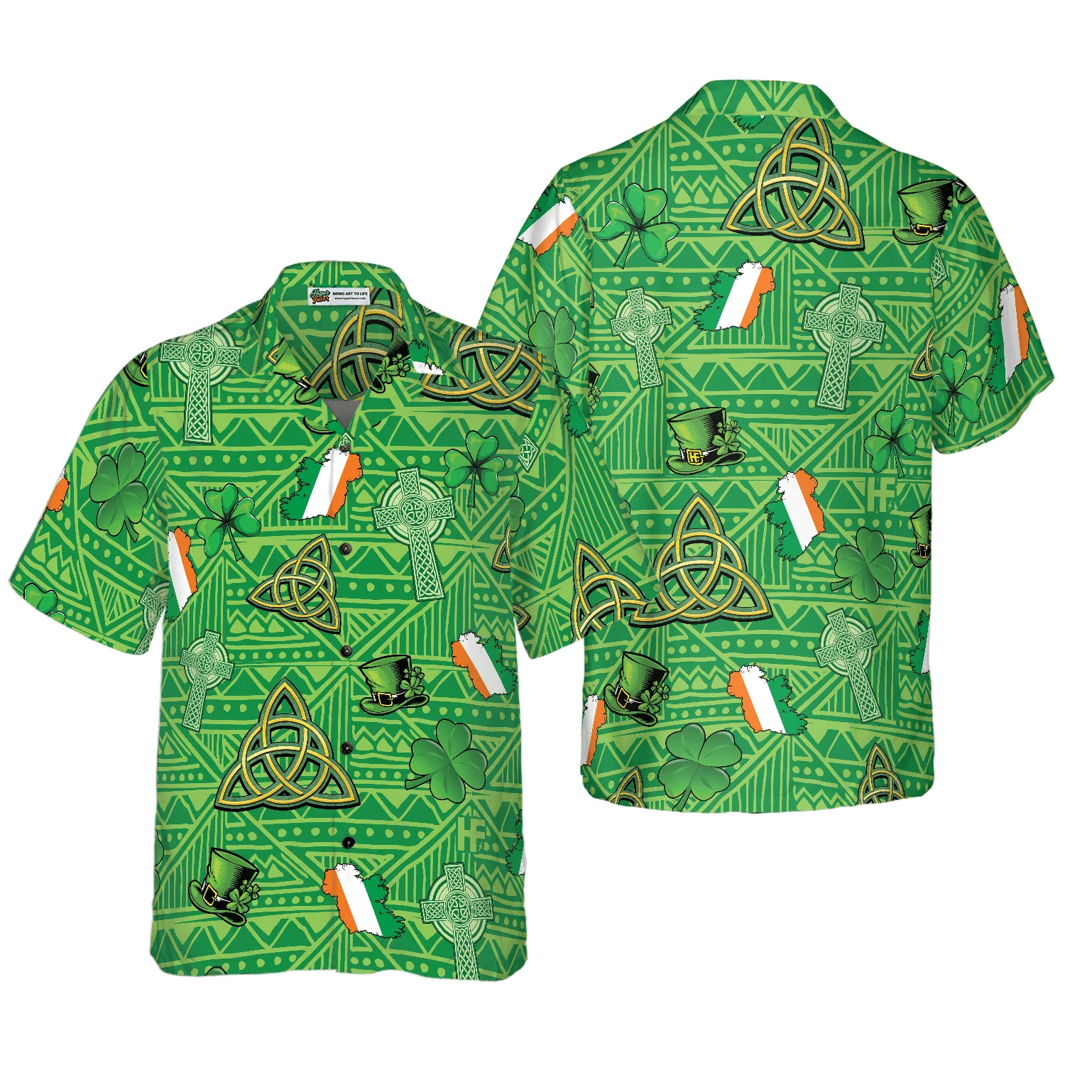 Irish People Proud Saint Patrick's Day Hawaiian Shirt, Colorful Summer Aloha Shirts For Men Women, Perfect Gift For Husband, Wife, Friend, Family