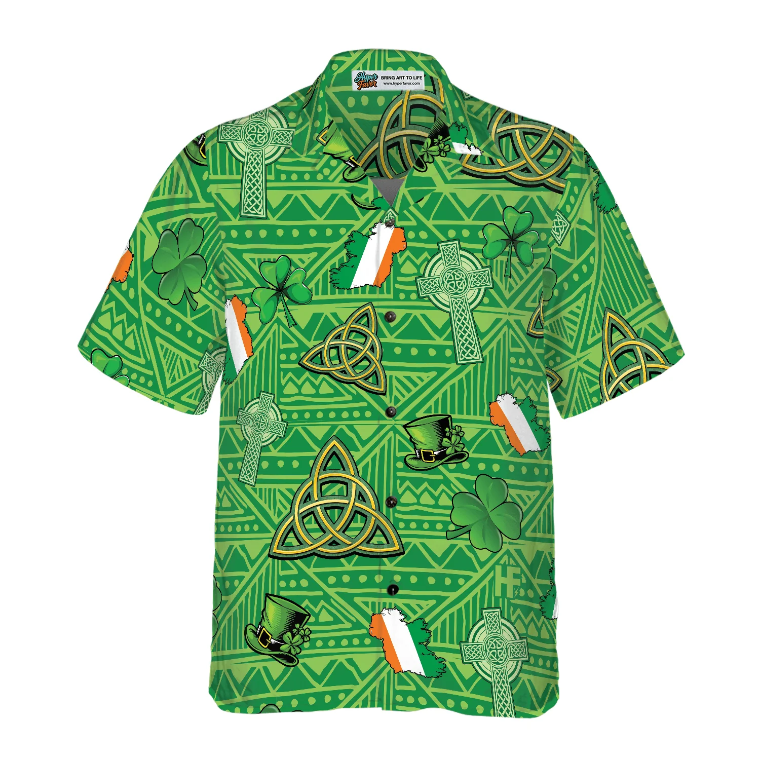 Irish People Proud Saint Patrick's Day Hawaiian Shirt, Colorful Summer Aloha Shirts For Men Women, Perfect Gift For Husband, Wife, Friend, Family - Image 2