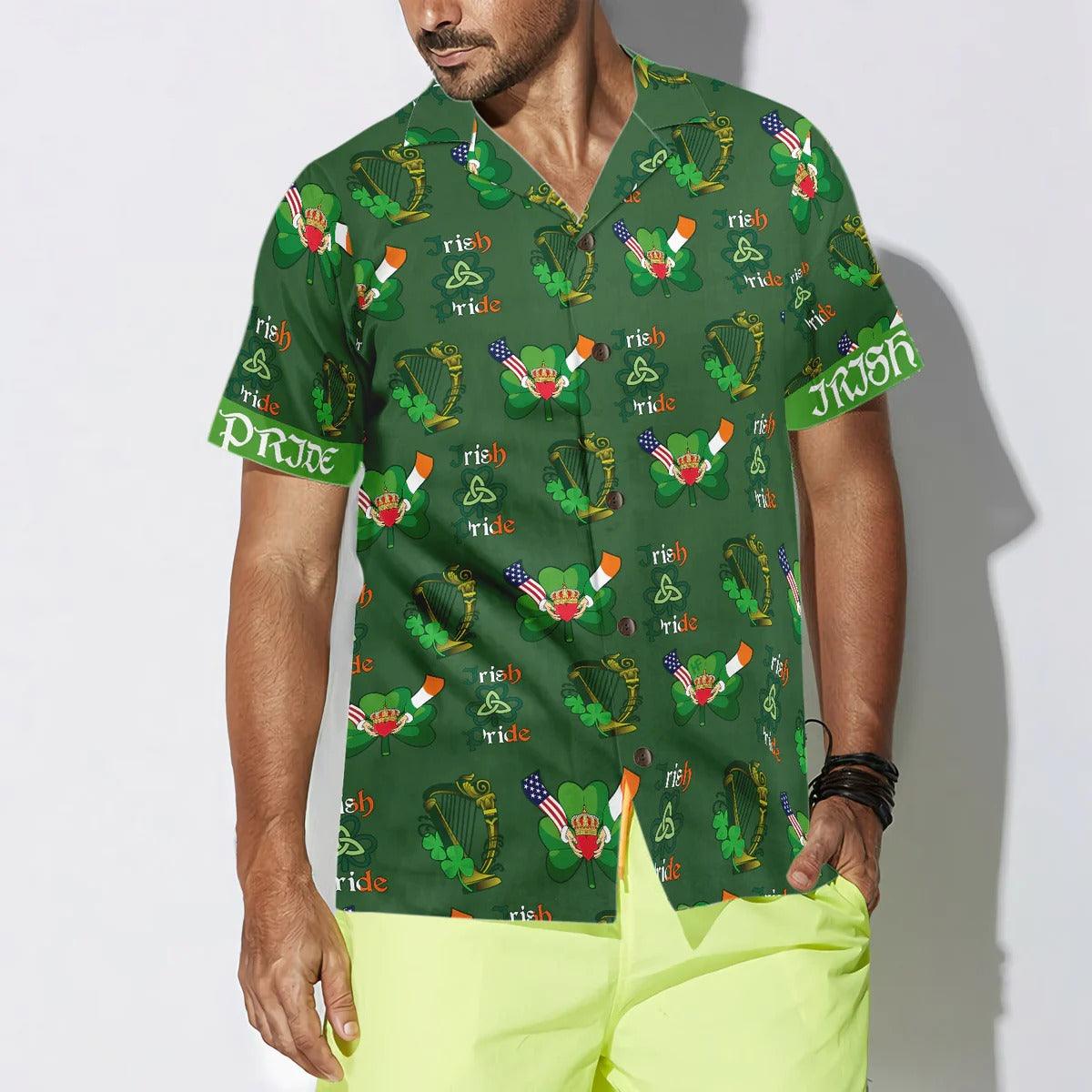 Irish Pride Hawaiian Shirt, US Flag Hawaiian Shirt - Perfect Gift For Lover, Friend, Family - Image 4