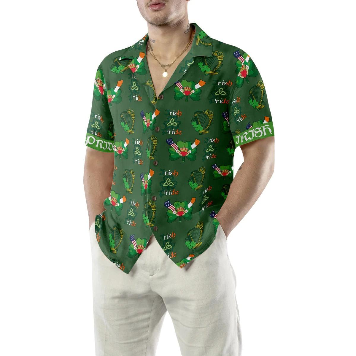 Irish Pride Hawaiian Shirt, US Flag Hawaiian Shirt - Perfect Gift For Lover, Friend, Family - Image 5