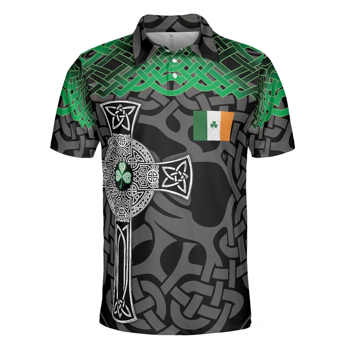 Irish St Patrick's Day Men Polo Shirt, Best Saint Patricks Themed Shirt, Cool Gift Idea For Irish Friends - Image 3