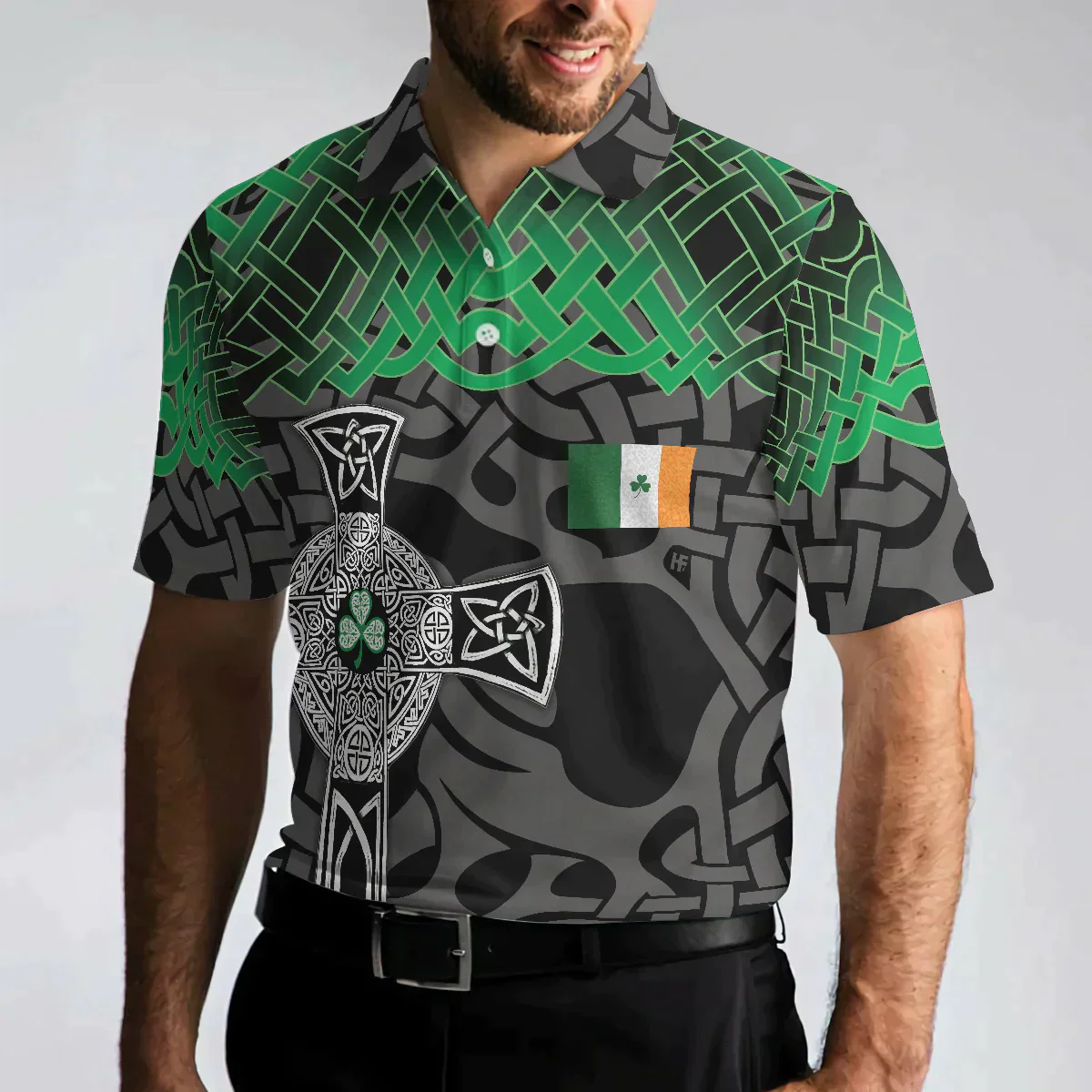 Irish St Patrick's Day Men Polo Shirt, Best Saint Patricks Themed Shirt, Cool Gift Idea For Irish Friends - Image 5