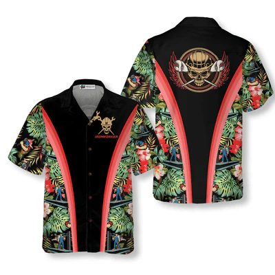 Ironworker Hawaiian Shirt, Ironworker Tropical Floral Aloha Shirt For Men - Perfect Gift For Men, Ironworker, Husband, Boyfriend, Friend, Family