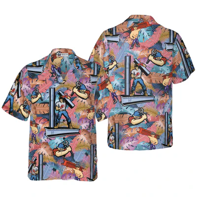 Ironworker Hawaiian Shirt, Tropical Leaves Ironworker Proud Aloha Shirt For Men - Perfect Gift For Ironworker, Friend, Family