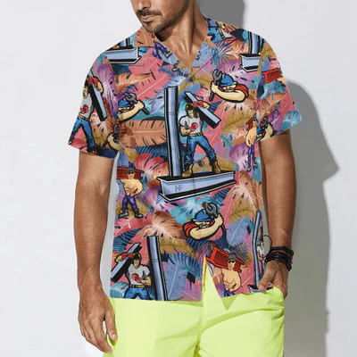 Ironworker Hawaiian Shirt, Tropical Leaves Ironworker Proud Aloha Shirt For Men - Perfect Gift For Ironworker, Friend, Family - Image 4