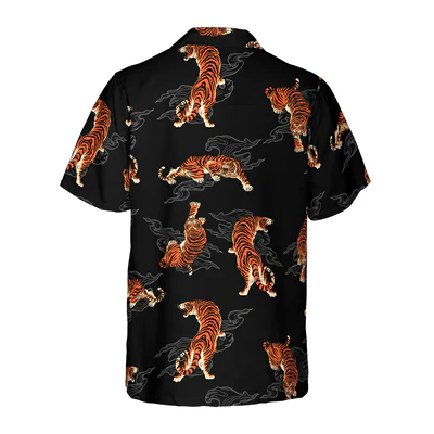 Japanese Tiger Hawaiian Shirt, Tiger Hawaiian Shirt For Men - Perfect Gift For Tiger Lovers, Animal Lovers, Friends, Husband, Boyfriend, Family - Image 2