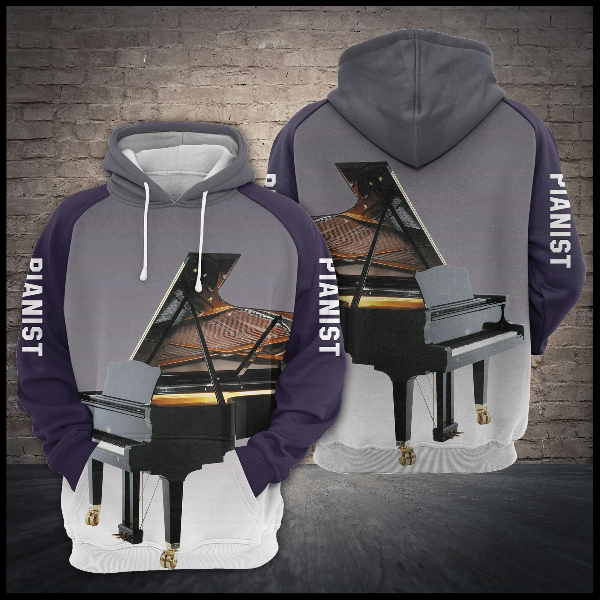 Just For Pianist Pullover Premium Hoodie, Perfect Outfit For Men And Women On Christmas New Year Autumn Winter - Image 3