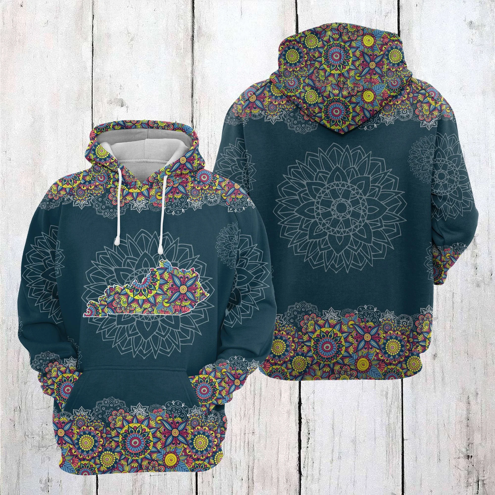 Kentucky Mandala Pattern Pullover Premium Hoodie, Perfect Outfit For Men And Women On Christmas New Year Autumn Winter