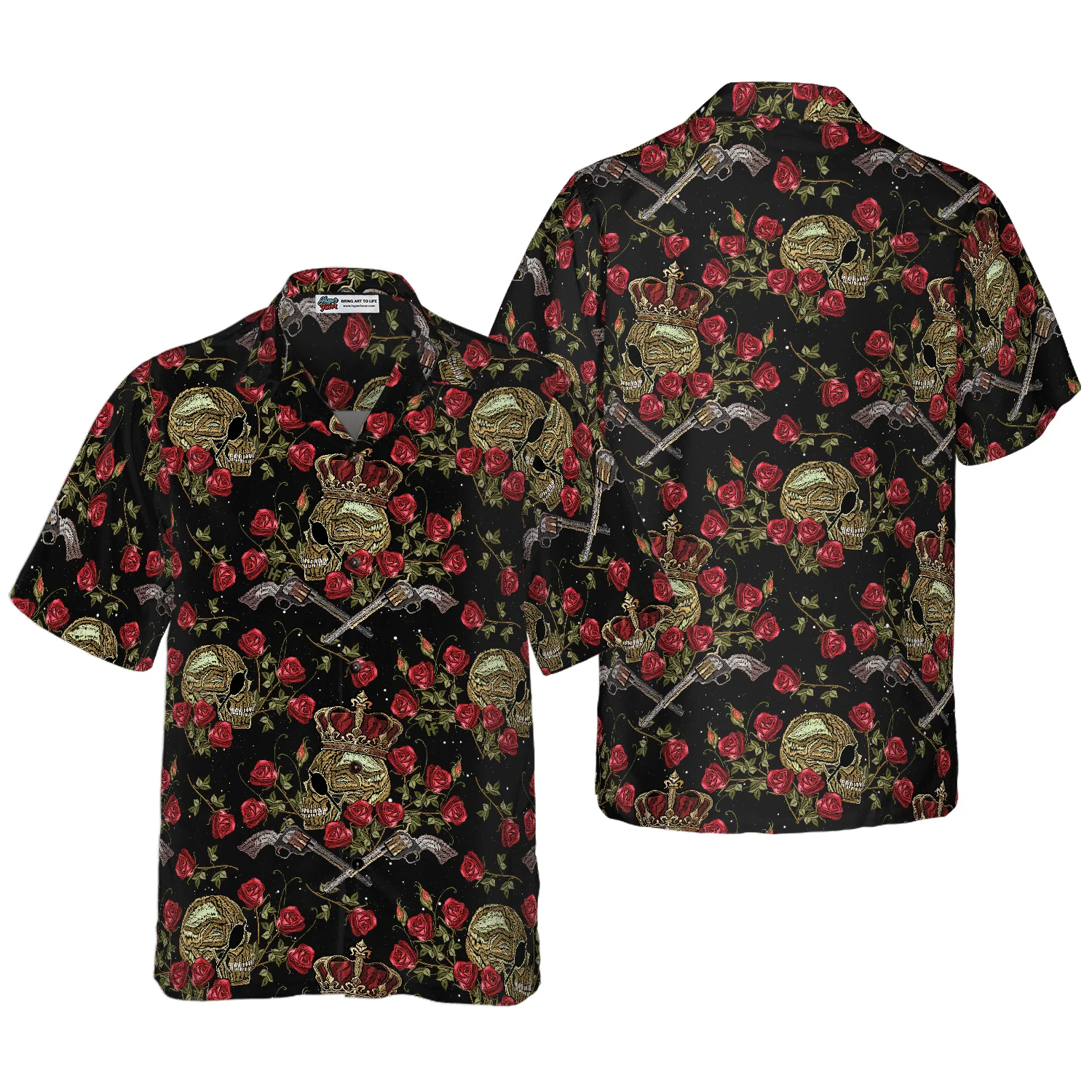 Skull King Of Pirates In Crown Aloha Hawaiian Shirt For Summer, Colorful Shirt For Men Women, Perfect Gift For Friend, Team, Family
