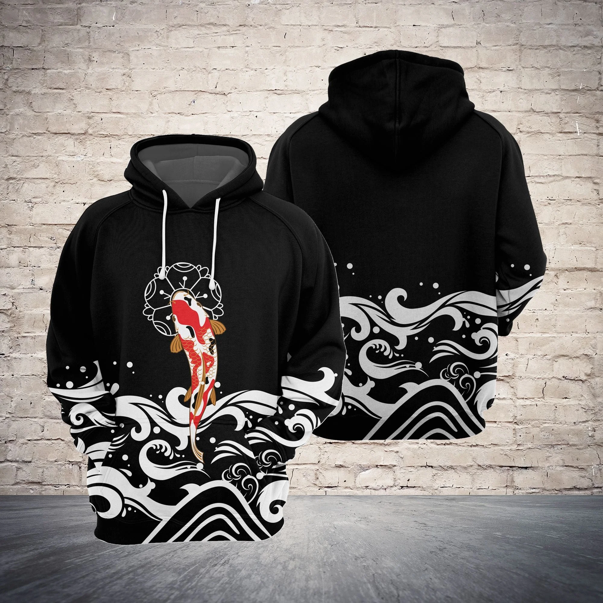 Koi Lover Awesome Pattern Pullover Premium Hoodie, Perfect Outfit For Men And Women On Christmas New Year Autumn Winter - Image 2