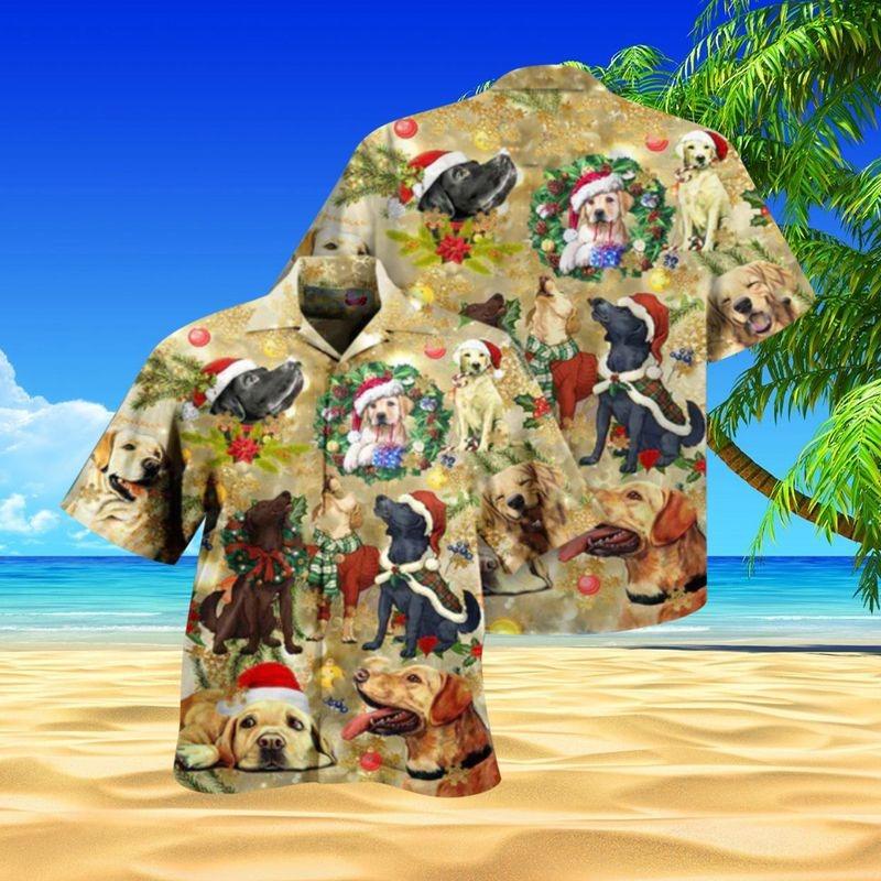 Labrador Retriever Aloha Hawaiian Shirt - Cute Xmas Labrador Retriever Hawaiian Shirt, Christmas Hawaiian Shirt For Men & Women, Dog Lover