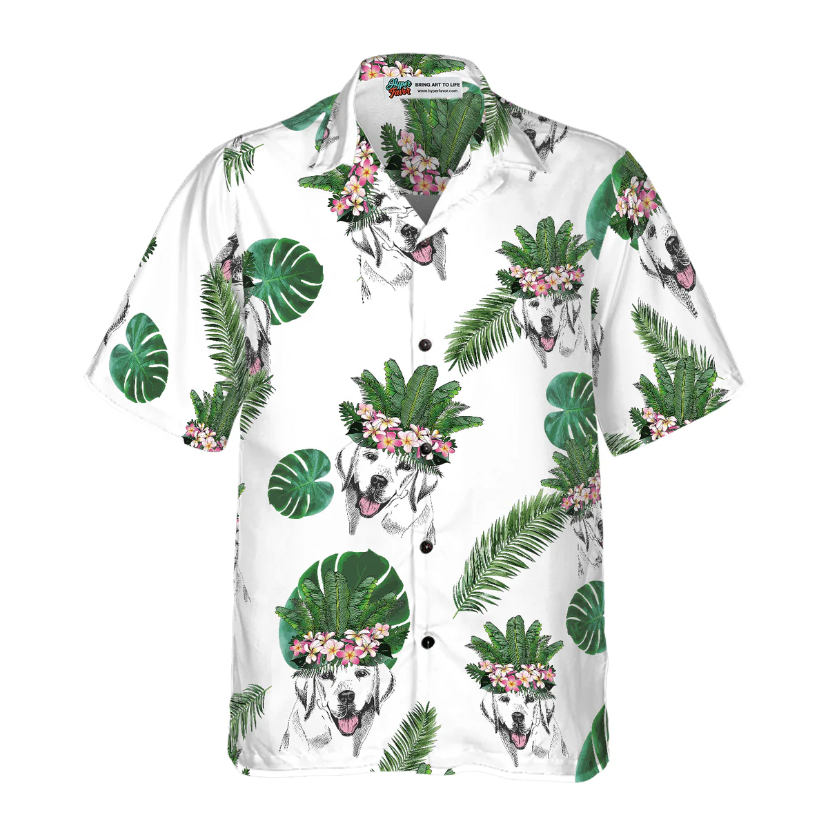 Labrador Retriever Hawaiian Shirt, Labrador Retriever Tropical Summer Aloha Shirt For Men - Perfect Gift For Labrador Retriever Lover, Friend, Family - Image 2