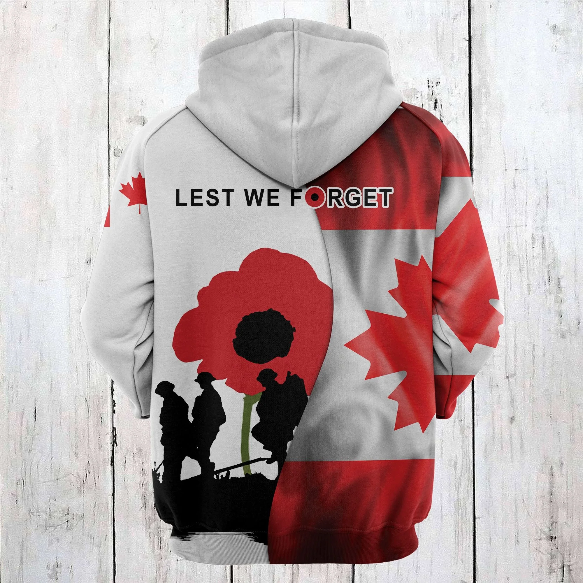 Lest We Forget Pullover Premium Hoodie, Perfect Outfit For Men And Women On Christmas New Year Autumn Winter - Image 3