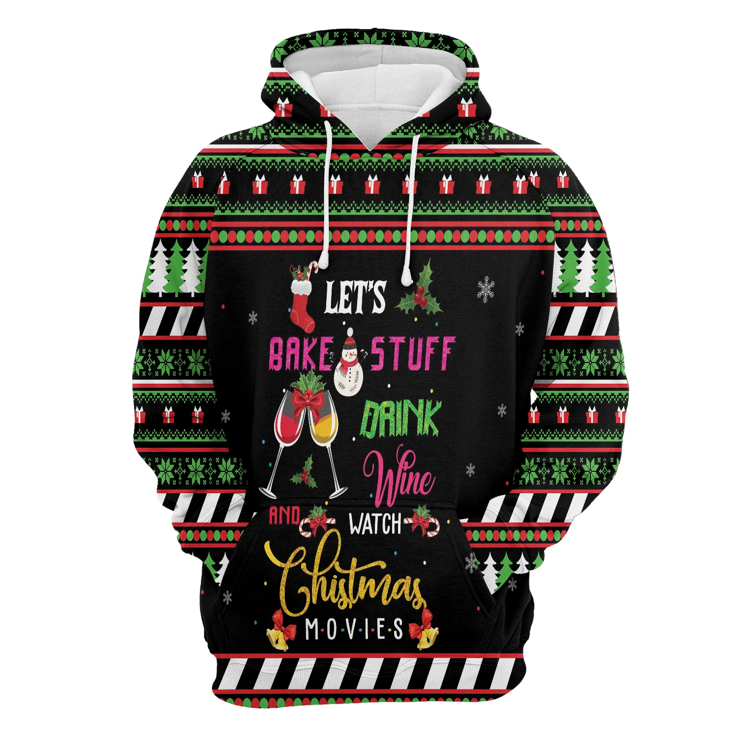 Let's Bake Stuff Drink Wine Pullover Premium Hoodie, Perfect Outfit For Men And Women On Christmas New Year Autumn Winter