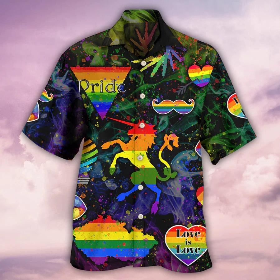 LGBT Aloha Hawaiian Shirt For Summer - LGBT Be Careful Who You Hate Style Hawaiian Shirt - Unicorn Hawaiian Shirt - Perfect Gift For LGBT - Image 2