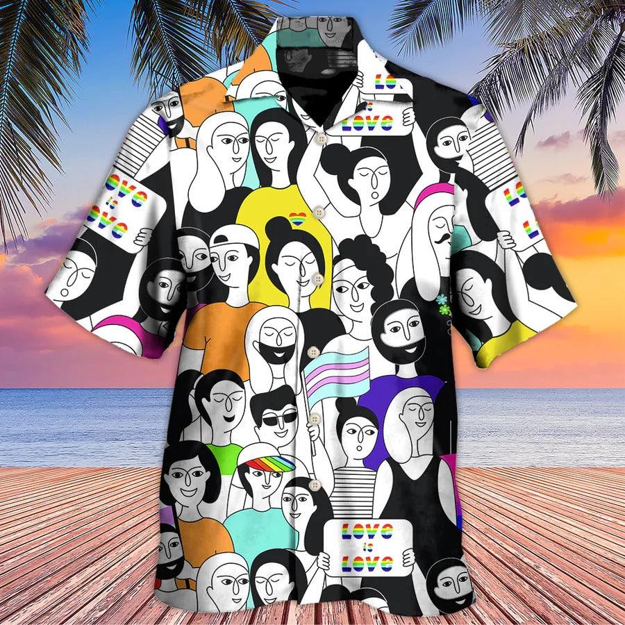 LGBT Aloha Hawaiian Shirt For Summer - LGBT Love Who You Want Hawaiian Shirt - Rainbow Hawaiian Shirt - Perfect Gift For LGBT - Image 2