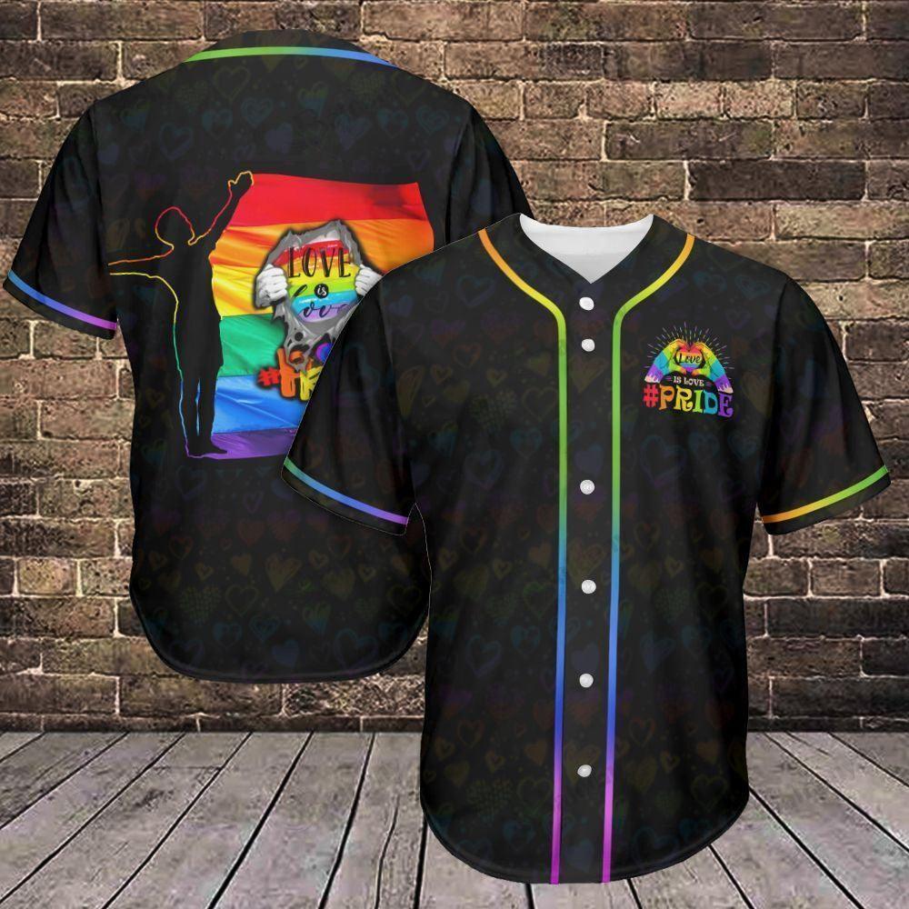 LGBT Baseball Jersey, Pride Colorful Of LGBT Baseball Jersey, Gift For Gaymer And Lesbian - Love is Love