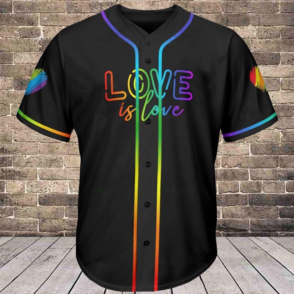 LGBT Baseball Jersey, Pride Colorful Of LGBT Baseball Jersey, Gift For Gaymer And Lesbian - Love is Love, I'm A Mixtape - Image 3