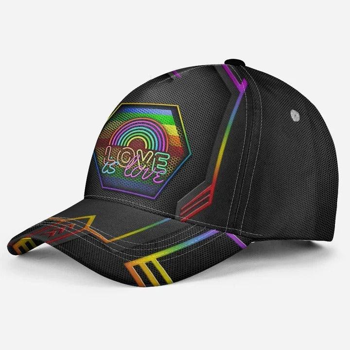 LGBT Cap, Be Proud Be Visible LGBT Rainbow Classic Cap Hat For Men And Women, Perfect LGBT Gift For Friend, Couple, LGBT Pride Month - Image 2