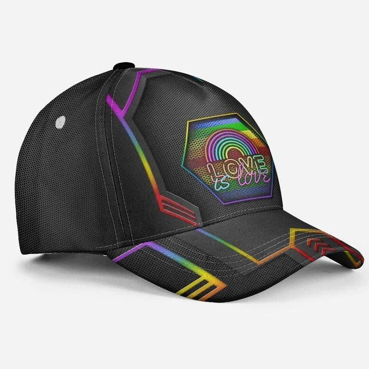 LGBT Cap, Be Proud Be Visible LGBT Rainbow Classic Cap Hat For Men And Women, Perfect LGBT Gift For Friend, Couple, LGBT Pride Month - Image 3