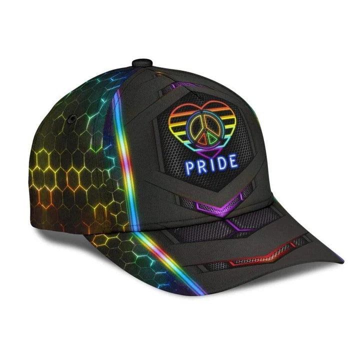 LGBT Cap, Heart Hippie Taste The Rainbow LGBT Classic Cap Hat For Men And Women, Perfect LGBT Gift For Friend, Couple, LGBT Pride Month - Image 2
