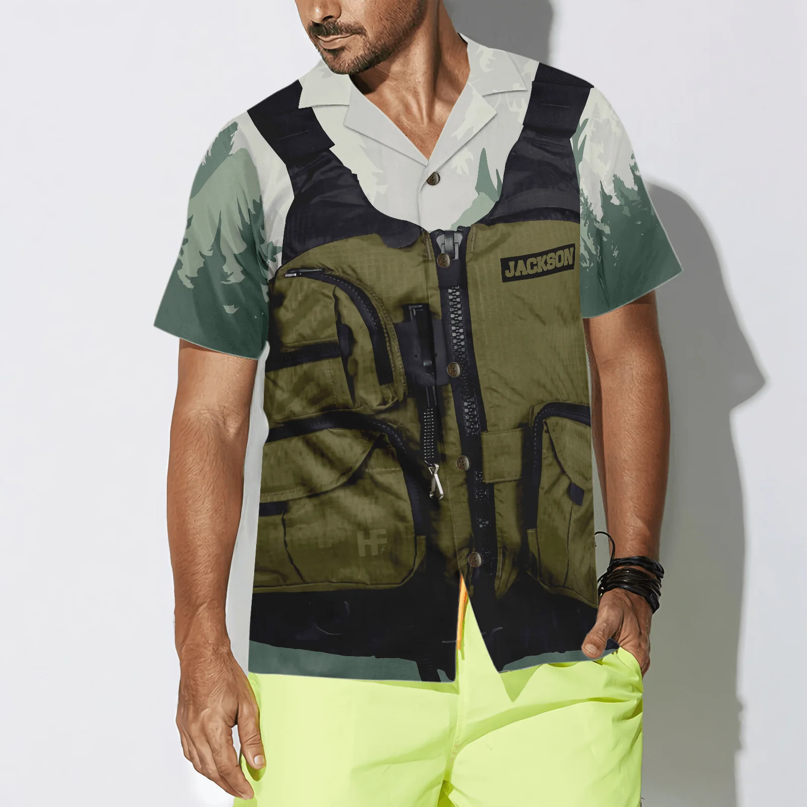 Life Vest Kayak & Fishing Custom Hawaiian Shirt, Personalized Colorful Summer Aloha Shirt For Men Women, Gift For Friend, Team, Kayak Fishing Lovers - Image 3