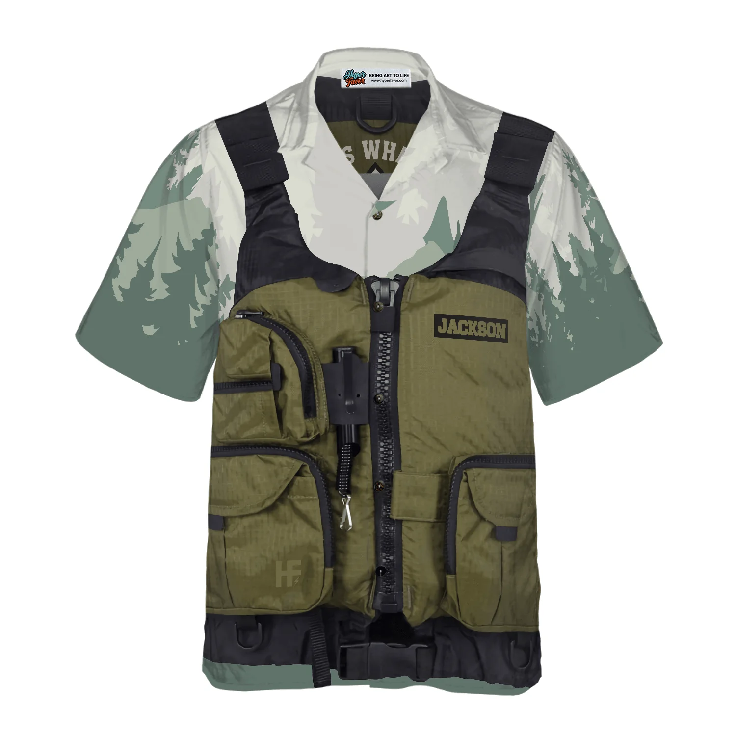 Life Vest Kayak & Fishing Custom Hawaiian Shirt, Personalized Colorful Summer Aloha Shirt For Men Women, Gift For Friend, Team, Kayak Fishing Lovers - Image 4