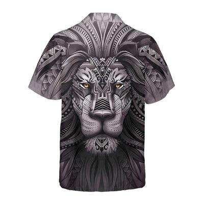 Lion Hawaiian Shirt, Polynesian Lion Tattoo Lion Aloha Shirt For Men And Women - Perfect Gift For Lion Lover, Husband, Boyfriend, Friend, Family - Image 3